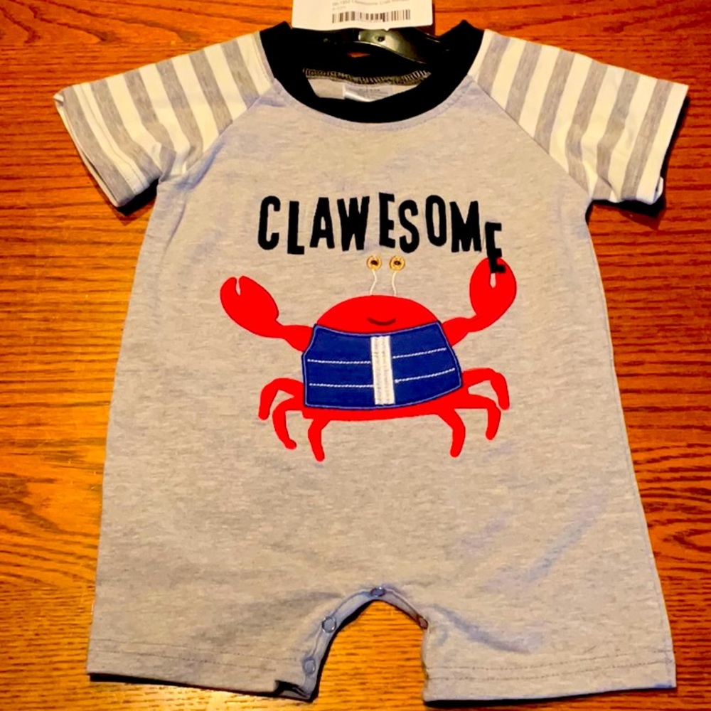 Honeydew brand- Clawesome crab romper - New